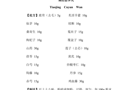 调经促孕丸