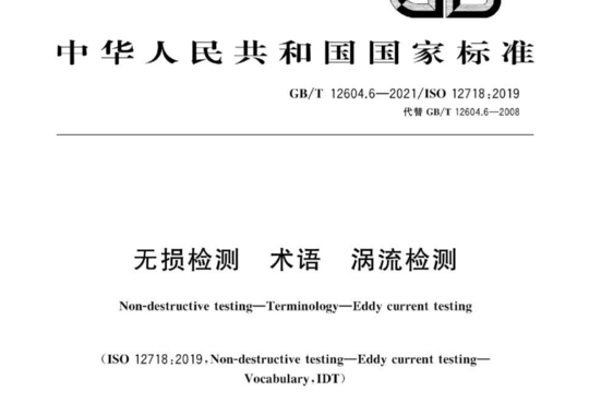 无损检测 术语 涡流检测